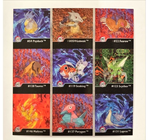 Pokémon Action Flipz Series 1 Uncut Sheet